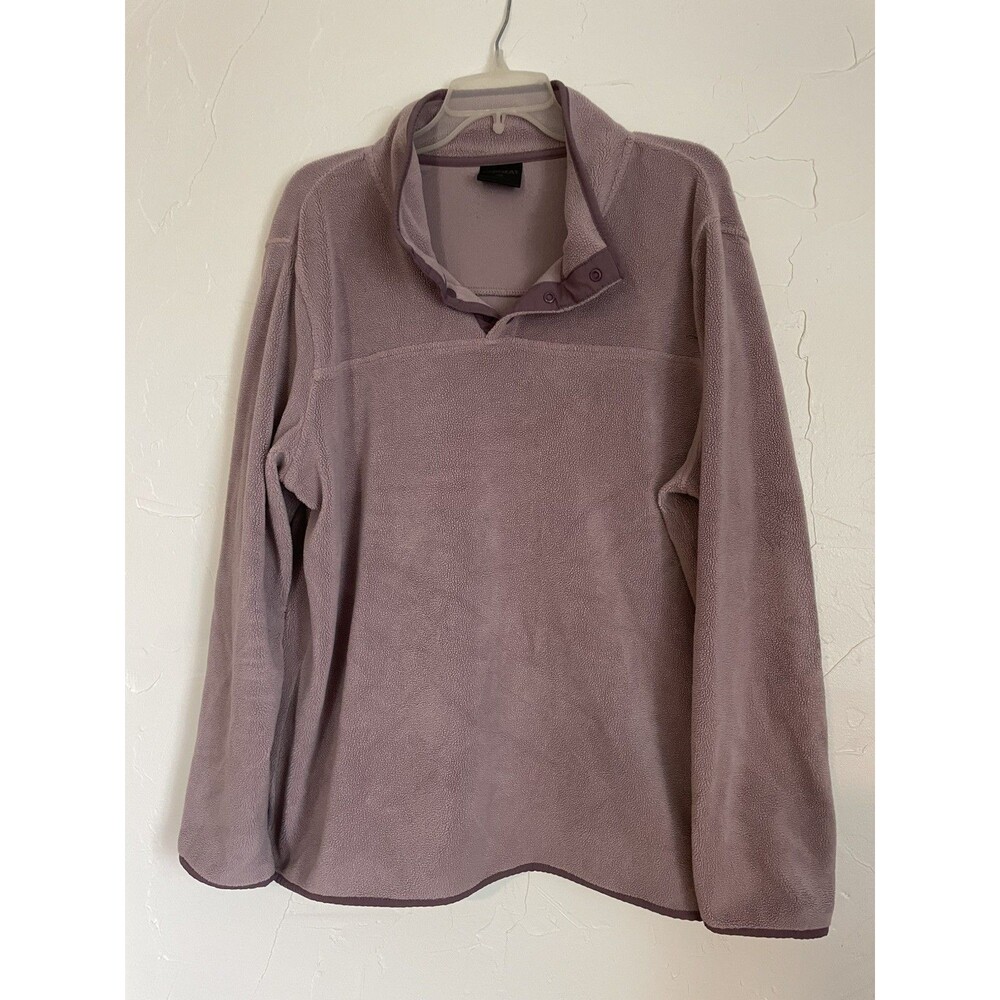 32 Degrees Heat Women's Mid-Weight Snap Arctic Fleece Pullover Purple EUC, Sz XL